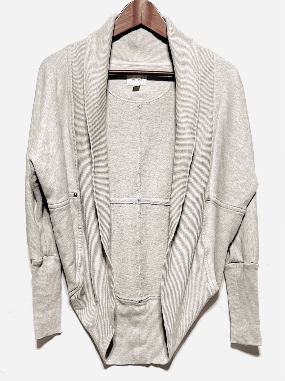 Wilfred by Aritzia Open Front Shawl Collar Cocoon Cardigan XXS